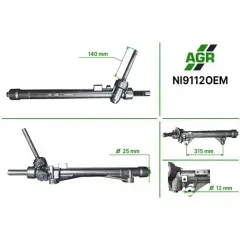 Рульова рейка без ПК нова NISSAN Juke F15,F15E (2010 - 2024), F15E (2010 - 2024)