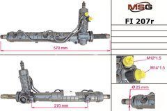 Рульова рейка з ГУР Fiat Multipla FI207R, Multipla