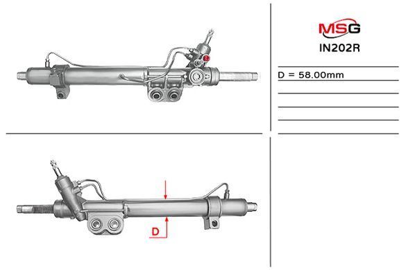 Рульова рейка з ГПК відновлена INFINITY QX 56 04-NISSA PATHFINDER (R51) 05 NISSAN Armada 03- IN202R, Nissan ARMADA 2003-, Nissan TITAN 2003-