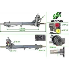 Рульова рейка з ГПК нова AUDI A4 8E2 (2000 - 2005)