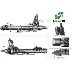 Рульова рейка з ГПК нова MERCEDES-BENZ SLK-Series 172403 (2012 - 2024), 172447 (2011 - 2024)