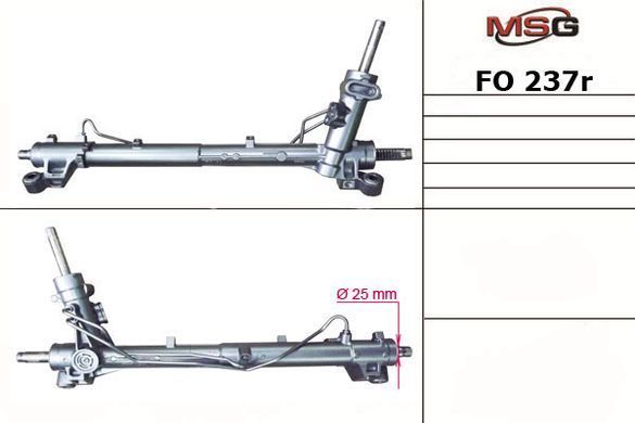 Рульова рейка з ГПК відновлена FORD FOCUS C-MAX 03-07 FO237R, Ford FOCUS C-MAX 2003-2007, Ford FOCUS II (DA_) 2004-, Ford KUGA 2008-