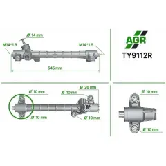 Рульова рейка без ПК відновлена TOYOTA Avensis AZT250 (2003 - 2008)